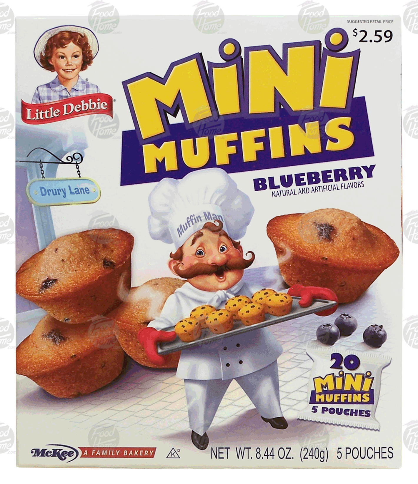 Little Debbie Little Muffins blueberry muffins, 5-per pouch, 5-pouches Full-Size Picture